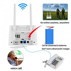 4G LTE CPE R102 – Безжичен рутер с SIM слот, RJ11 за глас, батерия 4400mAh, Ethernet и Wi-Fi hotspot до 10 устройства