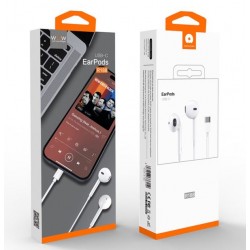 WUW Слушалки R188  Type-C (Бял) 