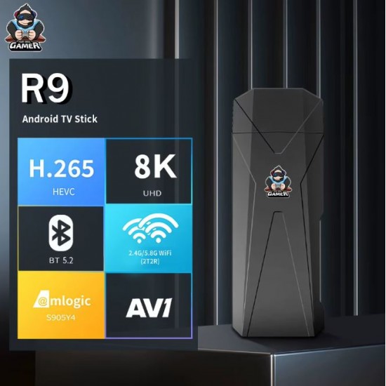 2025 R9 TV 8K VIVIV HDR android 14.0  TV Stick 2GB+16GB 2.4/5G Wifi 100M-LAN порт Netflix Youtube Media Player