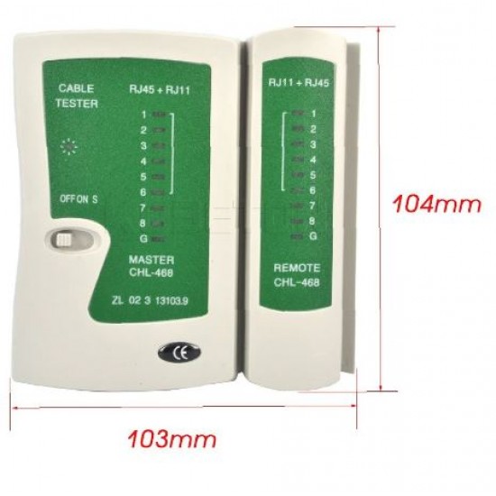 Master CHL-468 Тестер за мрежов кабел RJ45 RJ11 RJ12 CAT5 тестер за мрежови кабели, телефонна линия