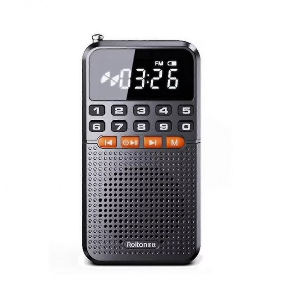 Rolton T1 Преносимо FM радио с Bluetooth, MP3 плейър, LED дисплей, фенерче и USB зареждане