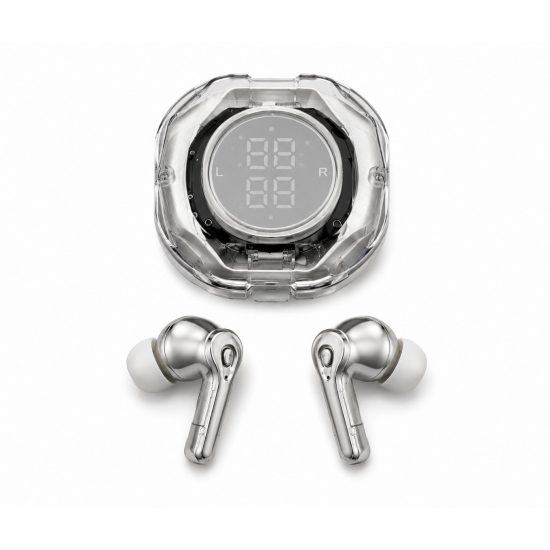 Смарт часовник -  Сив CN-RU3 +слушалки с 2 сменяеми каишки, Bluetooth разговори и магнитно зареждане