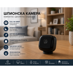 S1 Мини WiFi IP камера ( APP:Z-IOT CAM ) Full HD, нощно виждане, датчик за движение и магнитна стойка
