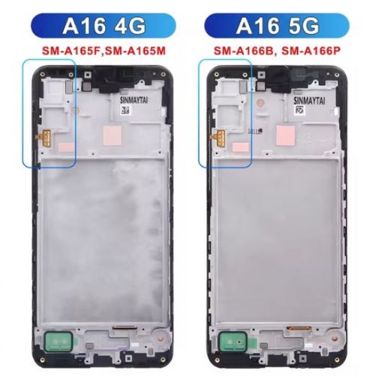 LCD Дисплей за Samsung A16 4G SM-A165F SM-A165M GH82-36253A INCELL+Рамка