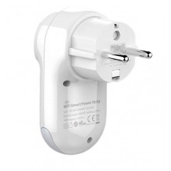 Смарт Wi-Fi контакт LDNIO SEW1058, 100 - 240V, с функция за нощна светлина, бял
