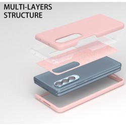 Z15 Silicone case за Samsung Z Fold 4 от 2 части - Бледо Розов