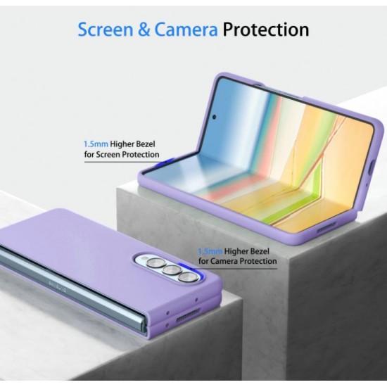 Z15 Silicone case за Samsung Z Fold 6 от 2 части - Лилав