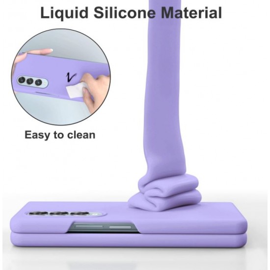 Z15 Silicone case за Samsung Z Fold 6 от 2 части - Лилав