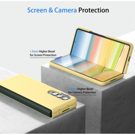 Z15 Silicone case за Samsung Z Fold 6 от 2 части - Жълт