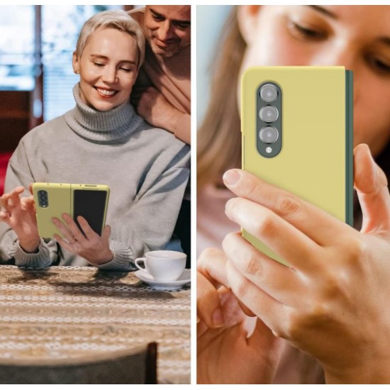 Z15 Silicone case за Samsung Z Fold 6 от 2 части - Жълт