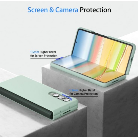 Z15 Silicone case за Samsung Z Fold 4 от 2 части - Светло Син