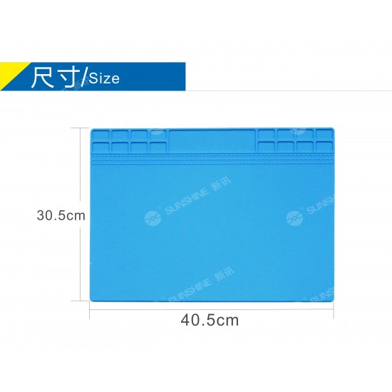 SUNSHINE SS-004B 305*405mm Магнитна Топлоизолираща Силиконова Подложка за Ремонт