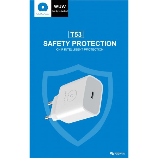 WUW T53 220V Комплект зарядно 2.4A USB-C към Lightning