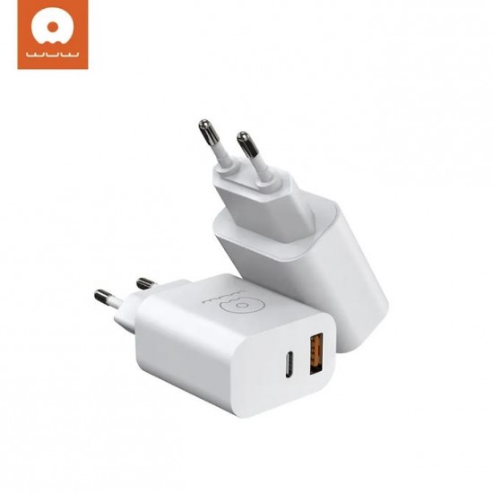 WUW T83 PD20W+QC18W Зарядно с кабел Type-C към Type-C 1M