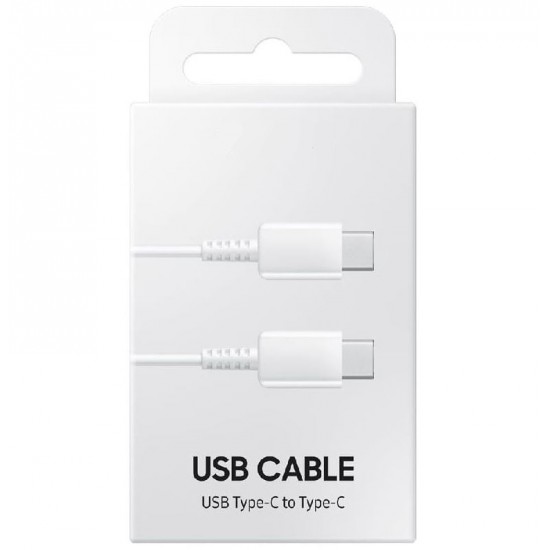  Кабел USB-C към USB-C 45W 2M (кут.) Бързо Зреждане - Бял