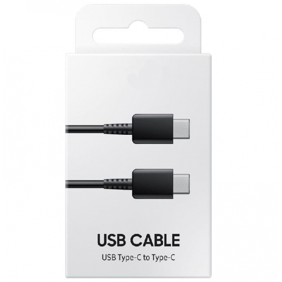  Кабел USB-C към USB-C 45W 2M (кут.) Бързо зареждане - Черен