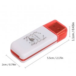 TF6 Високоскоростен Pvc USB 4-в-1 четец на карти, за SD карта на фотоапарат, офис, домашна употреба - MIX цветове