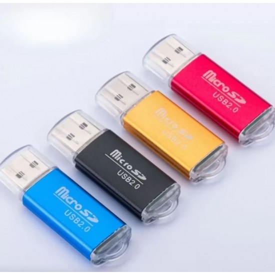 TF4 Високоскоростен метал USB четец на карти, за SD карта на фотоапарат, офис, домашна употреба - MIX цветове