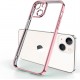 Безцветен LUX силиконов гръб+камера TP29 iPhone 12 - Розов