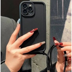 TP-16 Pro Max Силиконов калъф с връзка за iPhone 16 Pro Max  - Черен