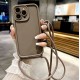 TP-16 Силиконов калъф с връзка за iPhone 15 Pro  - Кафяв