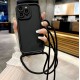 TP-16 Силиконов калъф с връзка за iPhone 13 Pro Max  - Черен