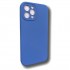Silicone case TP-59 +камера за iPhone 15 Pro Max - Тъмно Син 