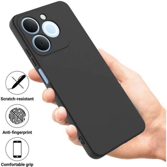Силиконов гръб TP66 +камера за Realme Note 70T- Черен