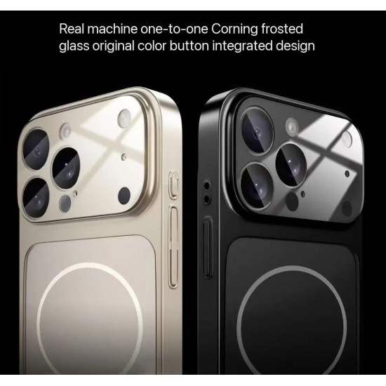 Magsafe кейс твърд гръб и TPU рамка TP-90 за iPhone 15 Pro - Черен