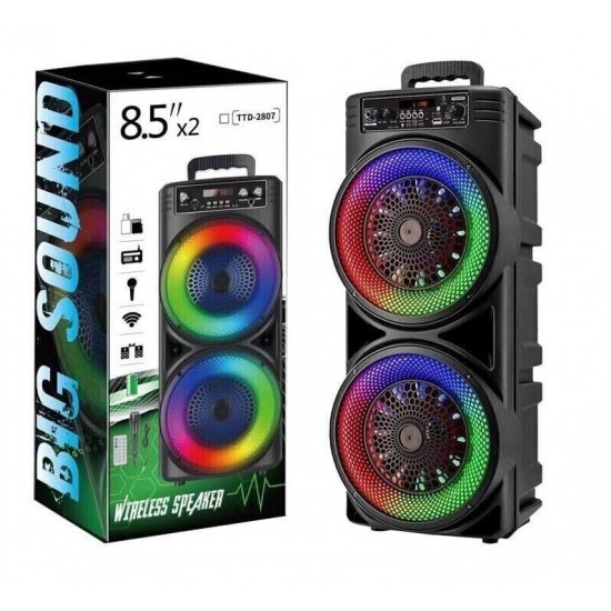 TTD-2807 20W 8.5''x2  Безжична колона говорител субуфер