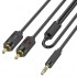 HOCO UPA28 Aux 3.5mm Към 2 RCA - Черен