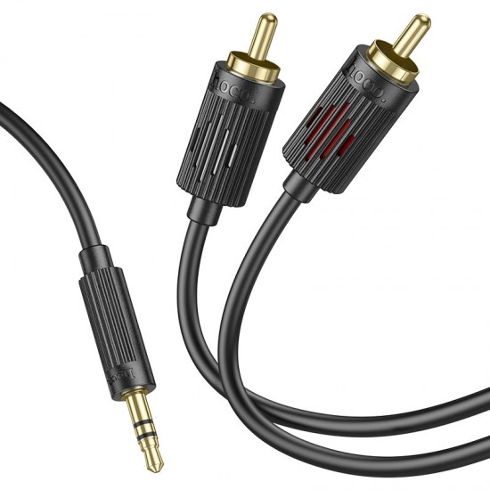 HOCO UPA28 Aux 3.5mm Към 2 RCA - Черен