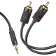 HOCO UPA28 Aux 3.5mm Към 2 RCA - Черен