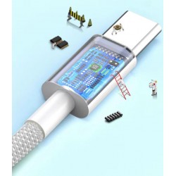 USB Кабел 2В1 60W iPhone USB-C към USB-C и LIGHTNING   