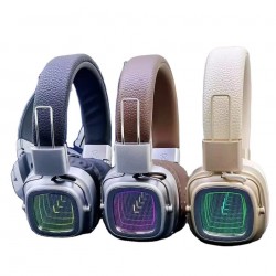 Ретро Bluetooth слушалки WBK946 (Кафяв) с LED екран – Класически американски стил 