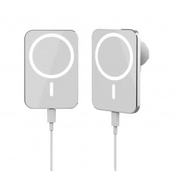 F188 Стойка за кола с магнитно безжично зареждане Magsafe 15W - Бял