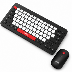 2В1 JEDEL WS681 Мини Безжичен Комплект Клавиатура и Мишка – 78 Клавиша, 2.4GHz, Компактен Дизайн, Черен