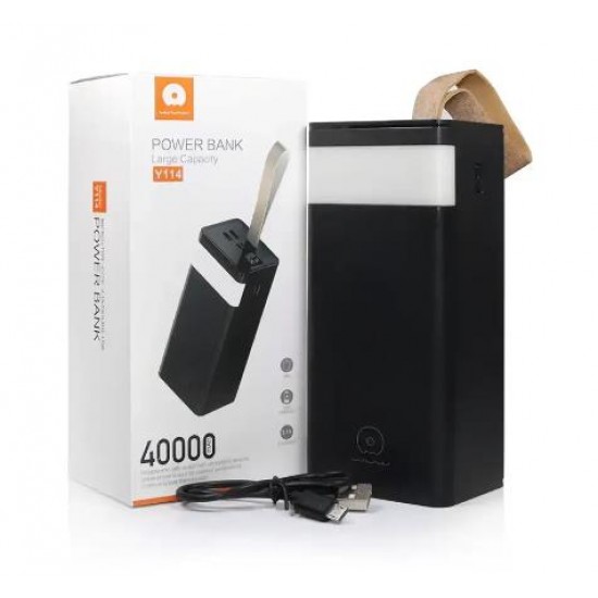 WUW-Y114 Пр.зарядно 2.1A LED DISPLAY MICRO+USB-C+2изх.USB 40,000MAH
