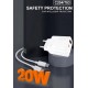 WUW C204 PD20W+QC18W Адаптер с изх. USB-C+USB-A
