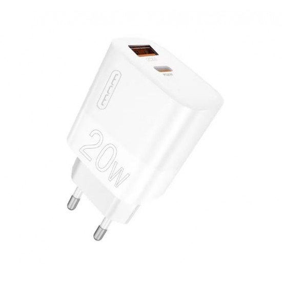 WUW C204 PD20W+QC18W Адаптер с изх. USB-C+USB-A