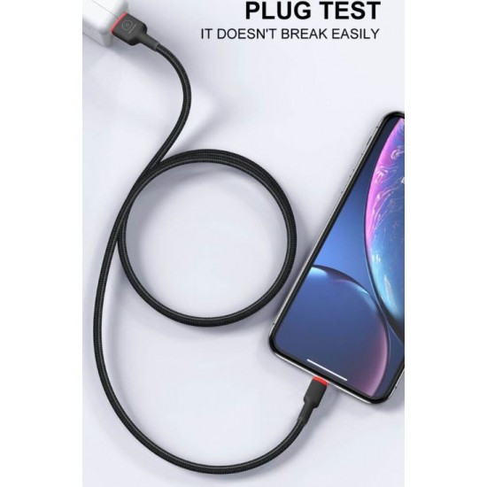 WUW X203 Плетен кабел за Зареждане 2.4A 1M - USB към Lightning