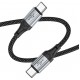HOCO Кабел “X102 Fresh” 60W  Type-C към Type-C (1M) - Черен