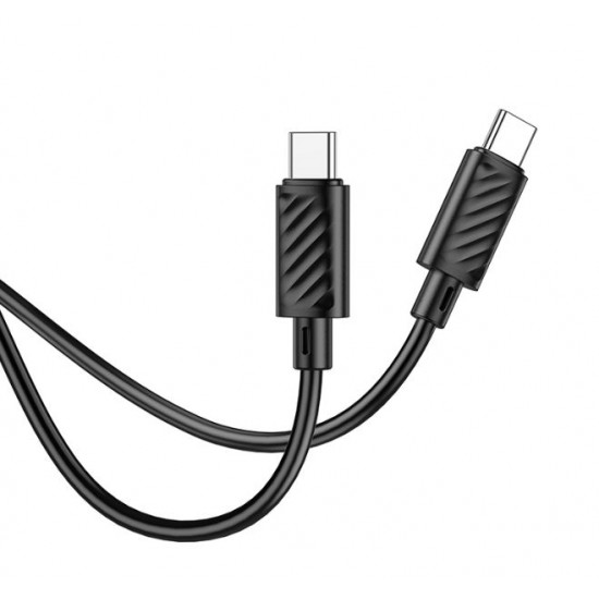 HOCO кабел X88 60W TYPE-C към Type-C (1M) - Черен