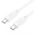 HOCO кабел X88 60W TYPE-C към Type-C (1M) - Бял