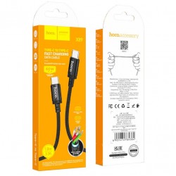 HOCO Кабел “X89 Wind” Type-C  to Type-C (1M) - Черен