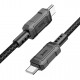 Кабел HOCO X94 Fast 60W Type-C към Type-C 1M - Черен