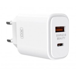 XO-L90A 20W PD Адаптер с изх. USB-C+USB PD-20W+QC18W 