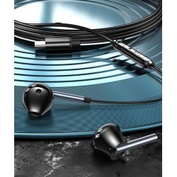 XO Метални слушалки XO-EP66 с Type-C жак - Черен