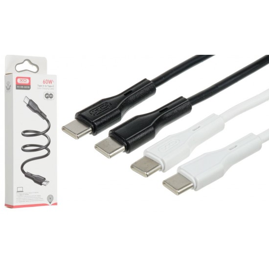 Кабел XO-NB-Q231B Fast 60W Type-C към Type-C 1M - Черен