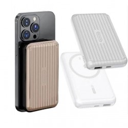 WUW-Y104 Безж. магнитно зарядно PD20W USB-C+1изх.USB 10,000MAH - Silver